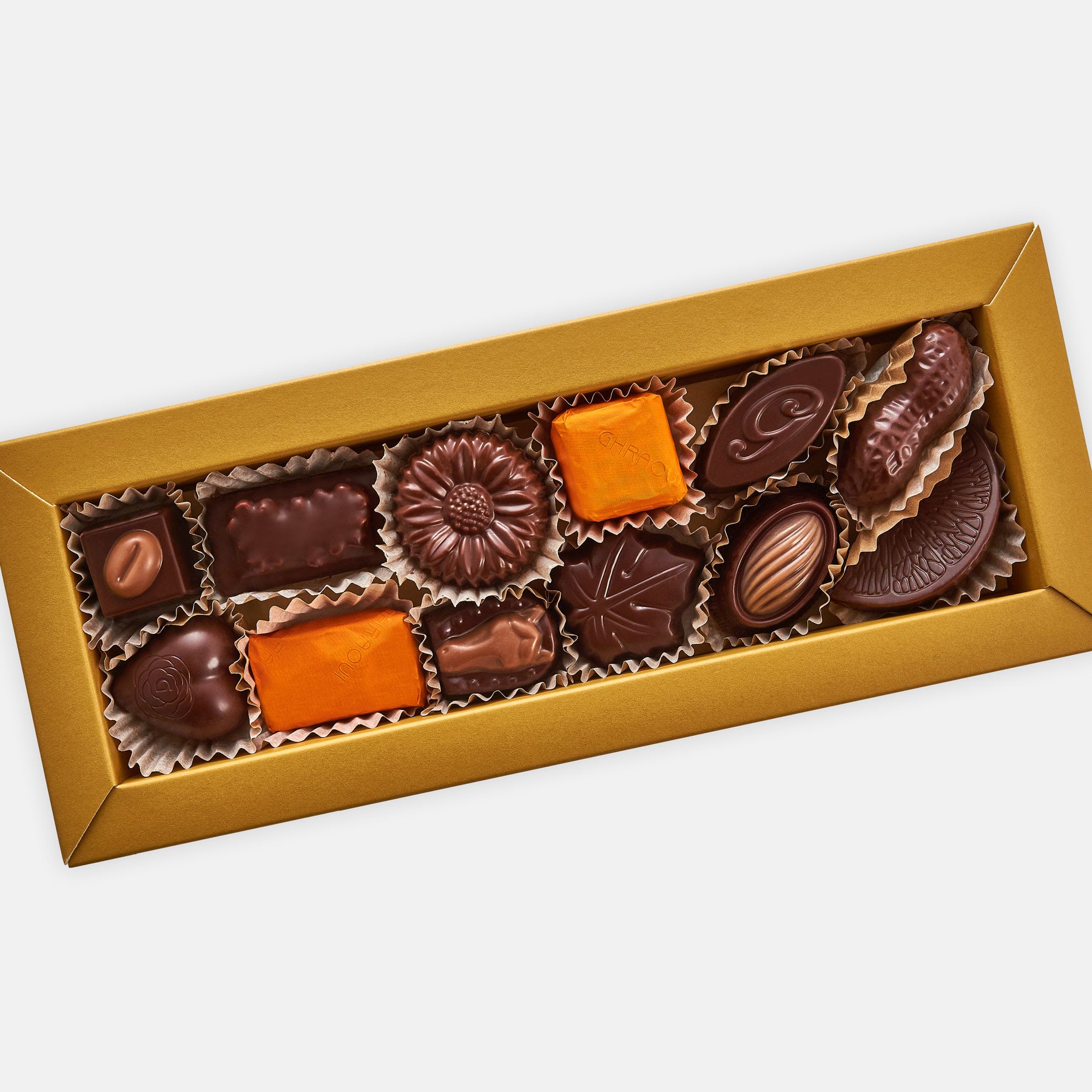 Assorted dark chocolate selection
