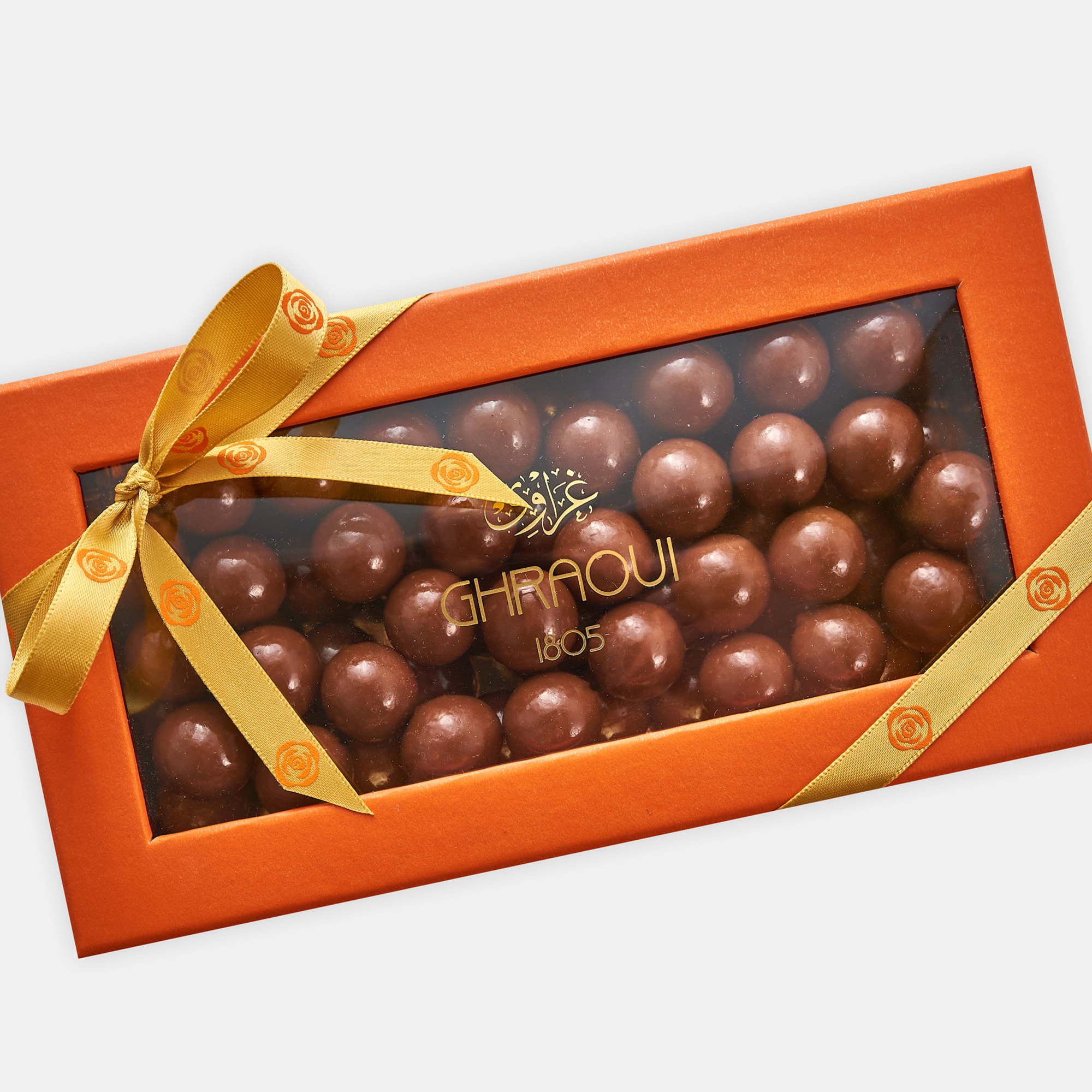 Caramelized nuts coated with milk chocolate 200g - ghraoui-chocolate