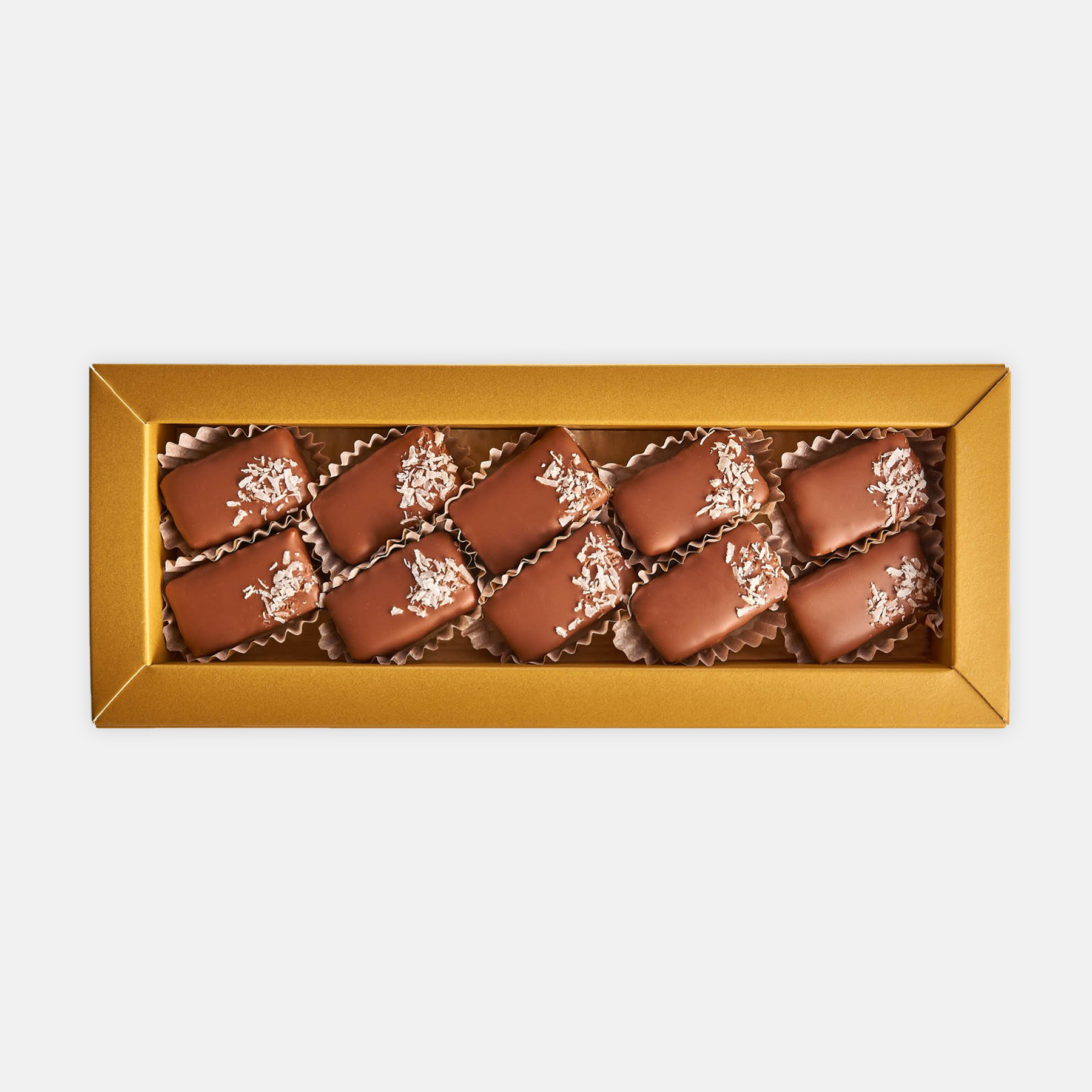 Milk chocolate bonbons with coconut filling