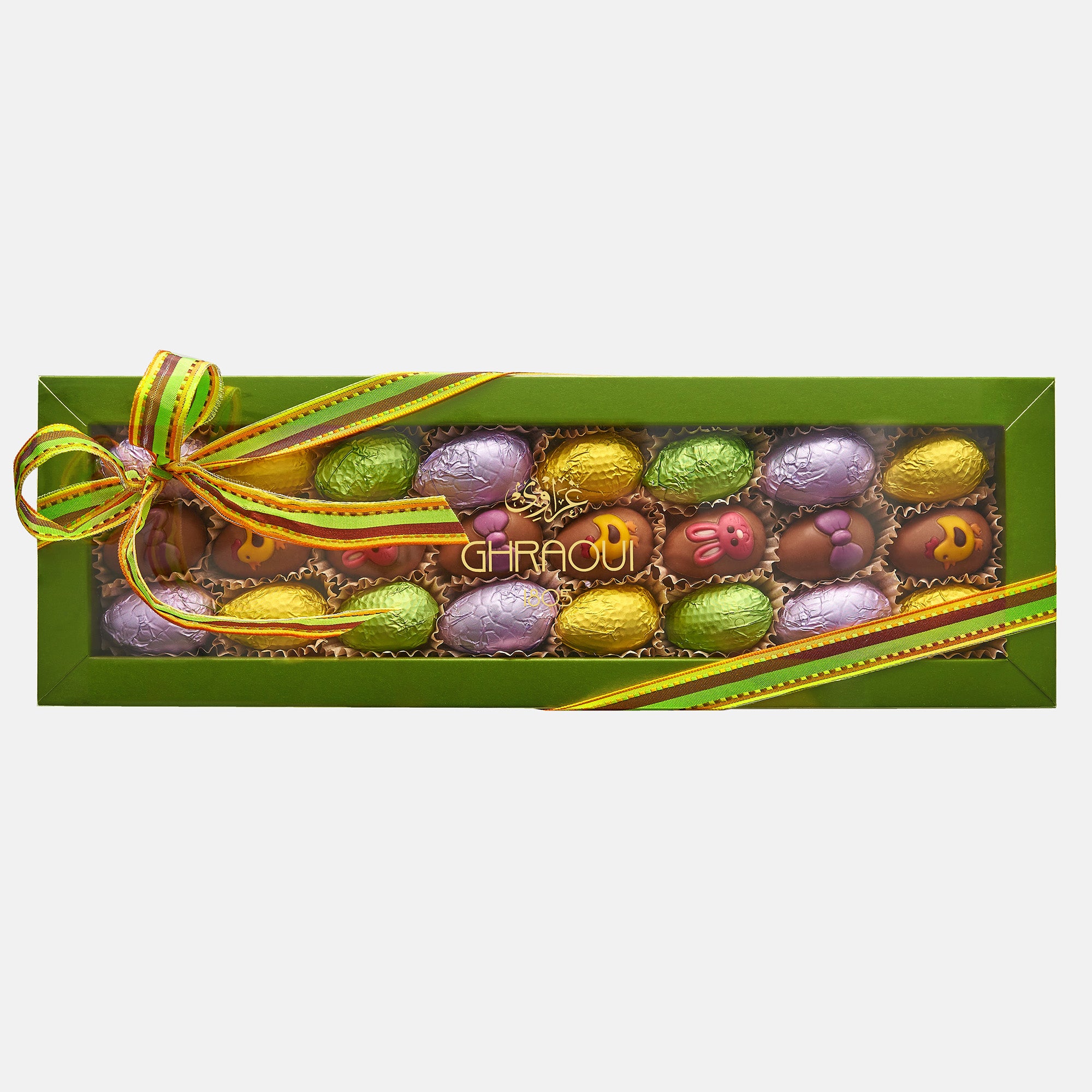 Zöld húsvéti csokoládéválogatás