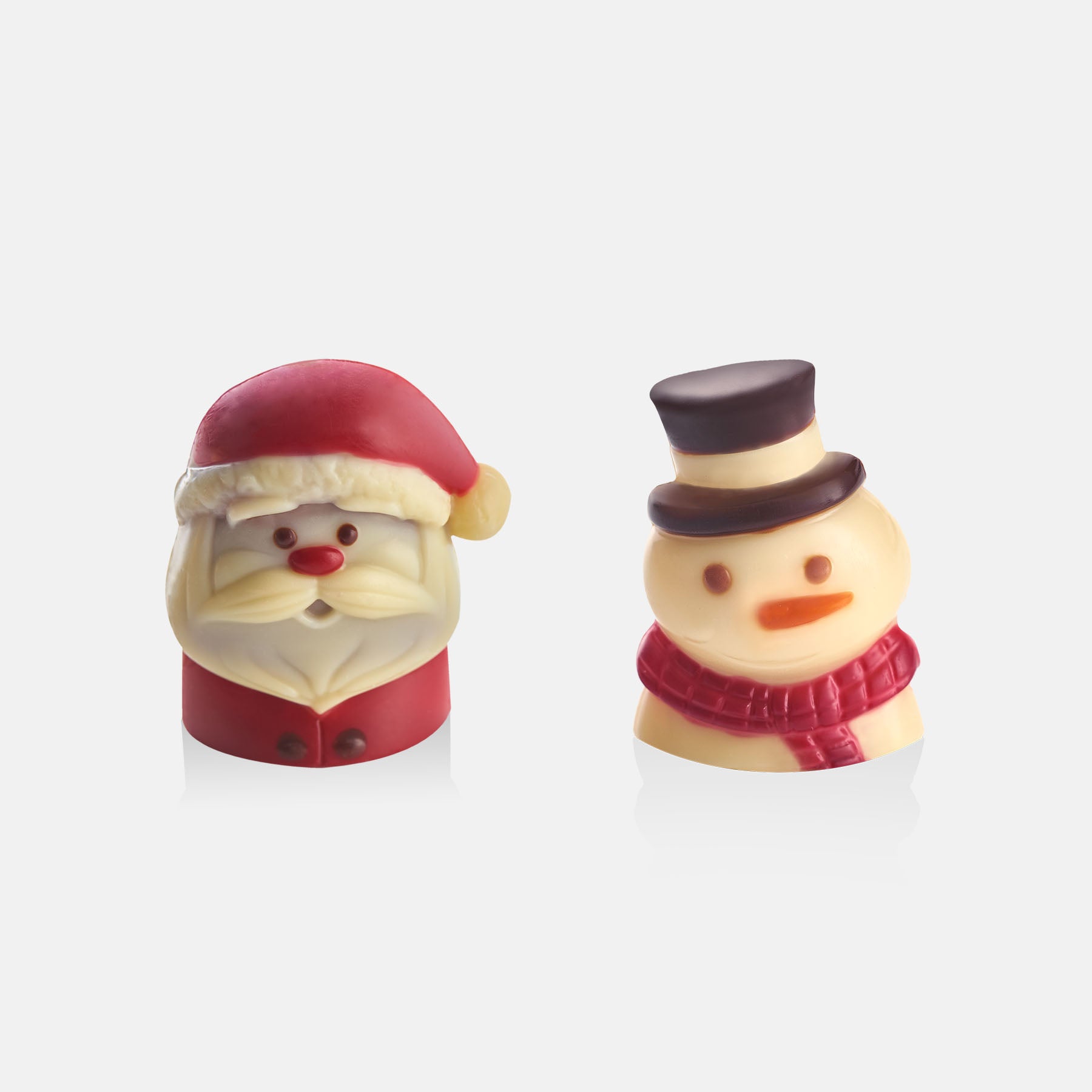 Tiny Chocolate Santa Duo