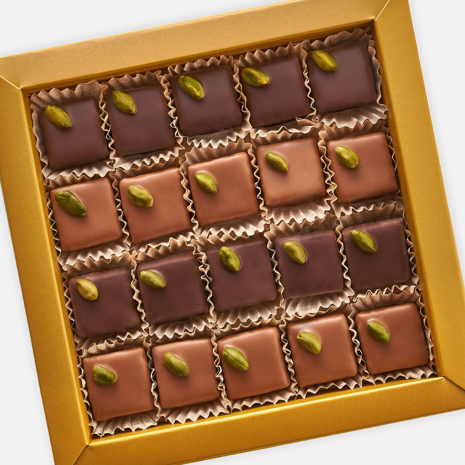 12 Bâtonnets chocolat/pistache (La balade gourmande, boîte 424g)